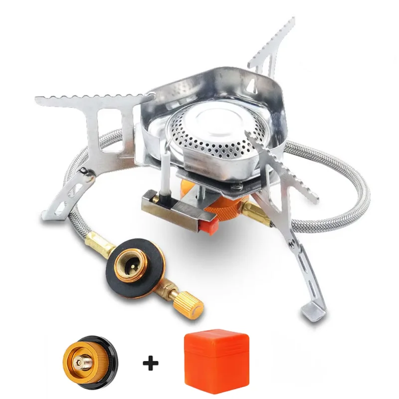 

Widesea Кемпинг Туристическая горелка Большая мощность Газовая плита Посуда Портативная печь Пикник Барбекю Туристические принадлежности Отдых на свежем воздухе