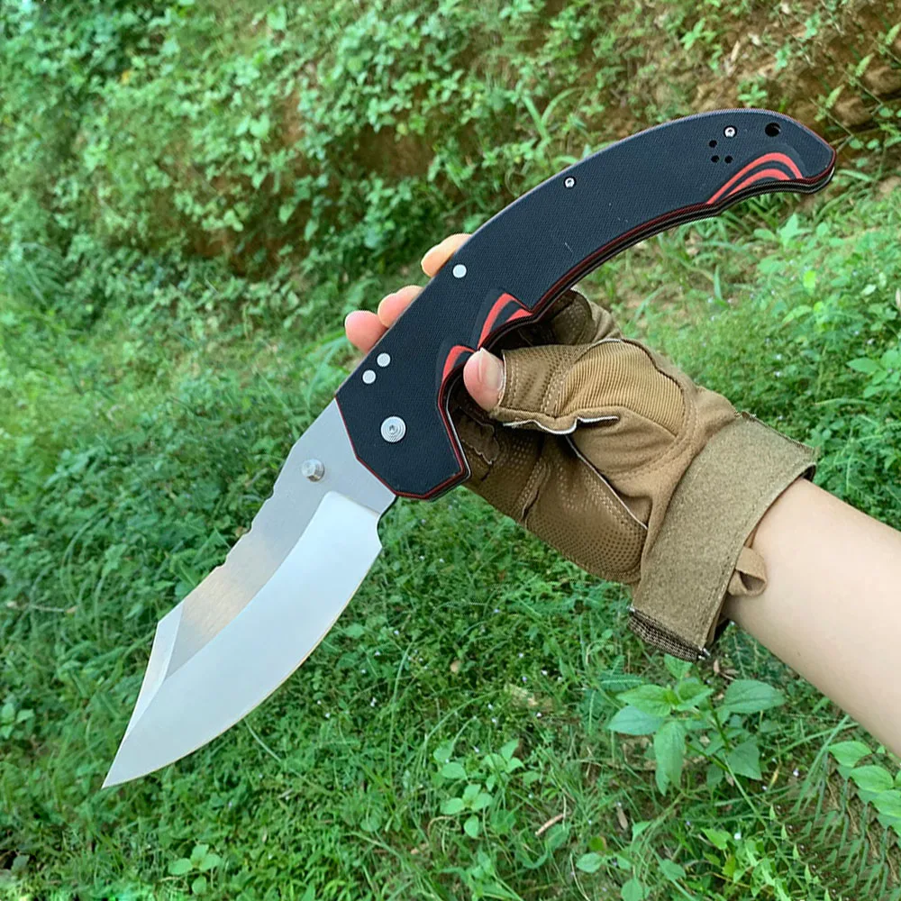 New Large MAYHEM Cold Folding Tactical Knife Aus10A Steel Outdoor Survival Hunting Tanto Multipurpose Knives EDC Men Tools