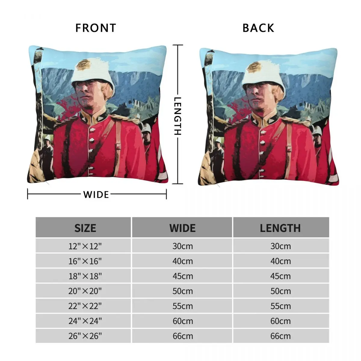 Zulu Movie 1964 Square Pillowcase Polyester Linen Velvet Creative Zip Decorative Home Cushion Cover 45x45