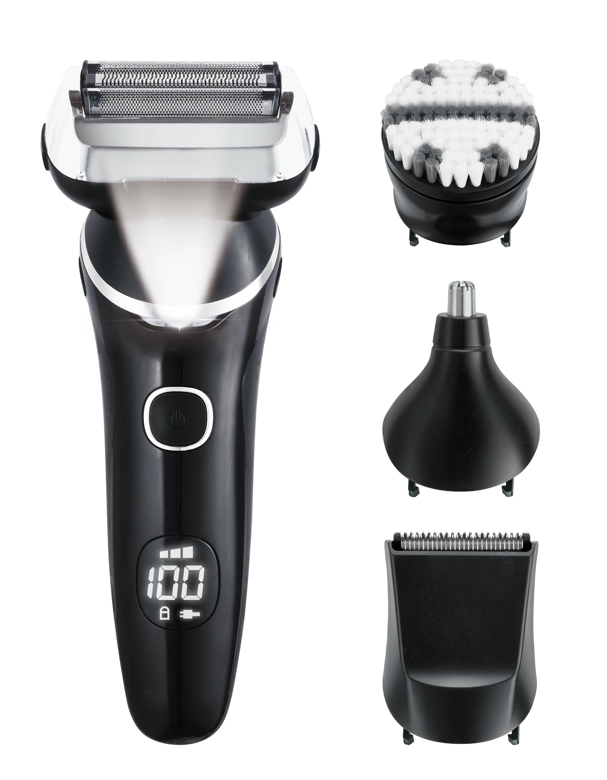 nouveau-rasoir-Electrique-pour-hommes-rechargeable-avec-quatre-fonctions-lavable-verrouillage-de-voyage