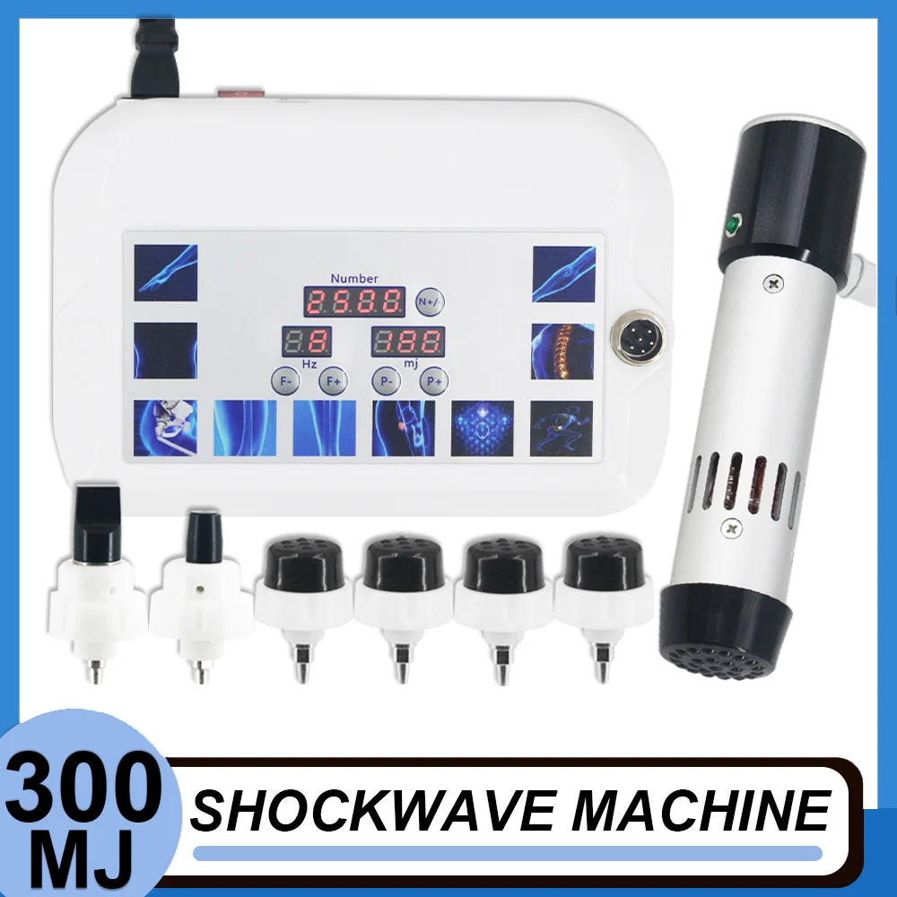 Professional Shockwave Therapy Machine Effective Shoulder Pain Relief Sports Injury ED Treatment 300mj Shock Wave Instrument