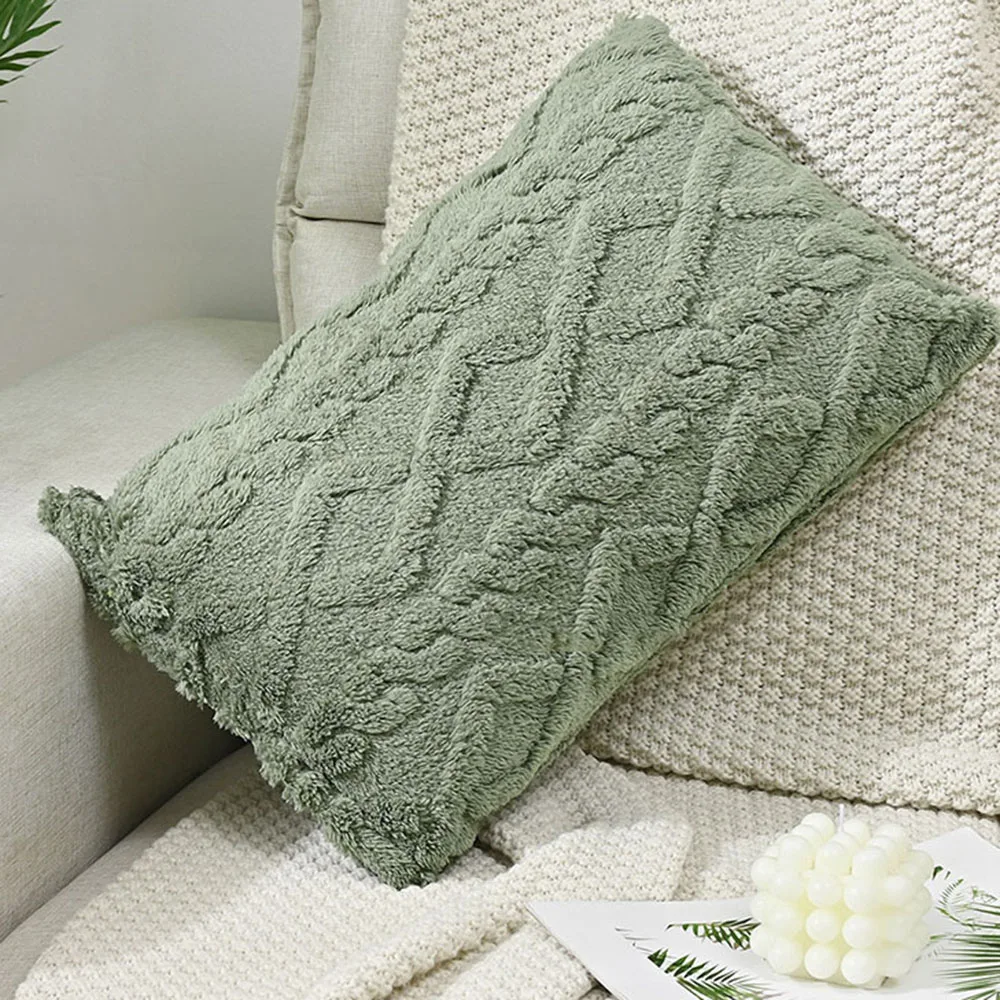 Funda de almohada suave tridimensional de felpa tridimensional, cubierta de cojín de 30x50 Cm, decoración de sofá de sala de estar de Hotel, nuevo