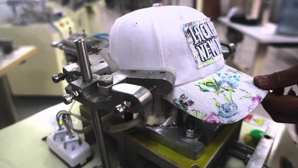 AS-IC02 آلة كي قبعة البيسبول الأوتوماتيكية آلة صنع الأغطية برأسين #1