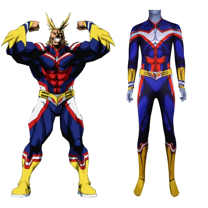 All Might przebranie na karnawał Boku no Hero Academy chłopcy mężczyzna mężczyzna kostium superbohatera Halloween body dorośli dzieci Zentai