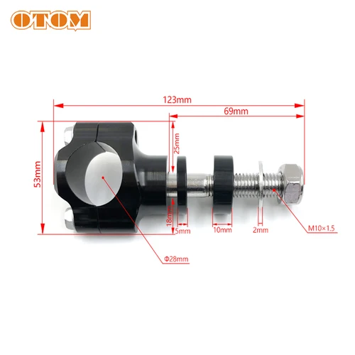 Imagen 2 del producto Accesorios para motocicleta, abrazadera de manillar M10x1,5, ajustable, CNC, de aluminio, 28mm, elevador de montaje de barra de mango para AVANTIS MOTOLAND KAYO BSE