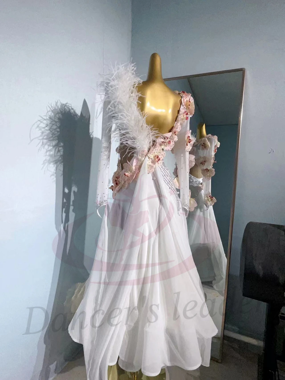 

Латинская танцовщица для взрослых и детей, высококачественная современная юбка с цветочным принтом, черное платье для выступлений из камня для бассейна, самбы, AB