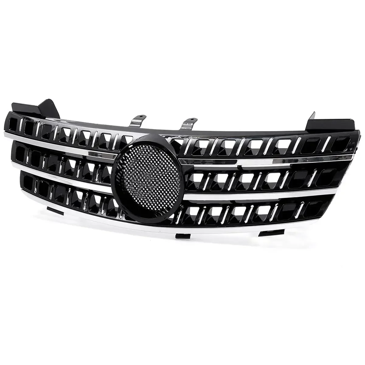 1x Car Front Bumper Mesh Upper Grille Grill Racing Grille For Mercedes For Benz ML Class W164 ML320 ML350 ML550 2005-2008