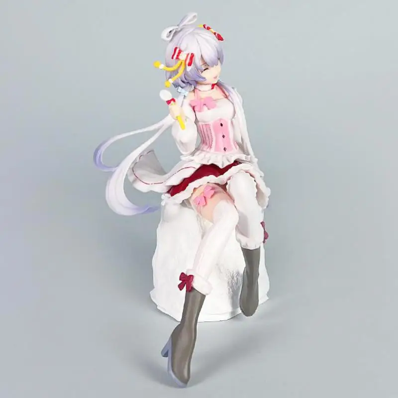 14cm Cute Beautiful Girl Luo Tianyi Virtual Singer Periphery Figure Model Desktop Ornament Sitting Posture Pvc Decoration Toy