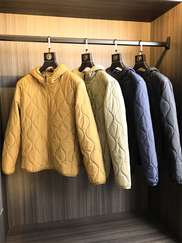 

Warm Faionable Cotton Jaet for Men Casual Sle Retro Hooded Thiened Long Sve Stand Fit Urban Faion Youth Coat