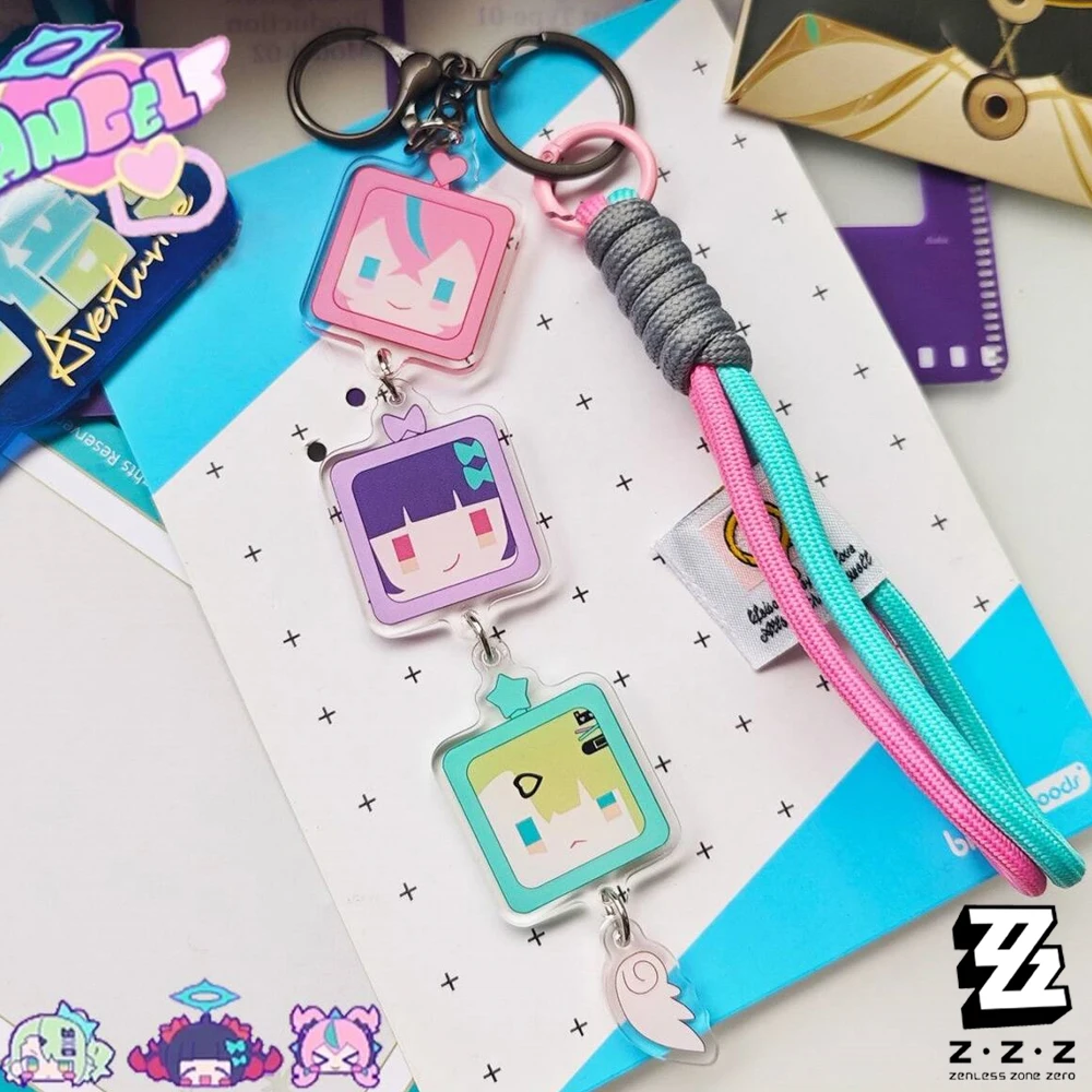 Llavero de acrílico con cuerda de cosplay de Aria de Zenless Zone Zero Angels of Delusion, accesorio decorativo para bolso