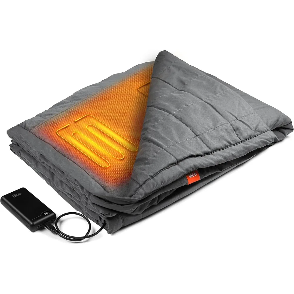 Portable Heated Blanket, Portable Battery Operated Heating Blankets, Rechargeable and Versatile Blankets, Electric Blanket