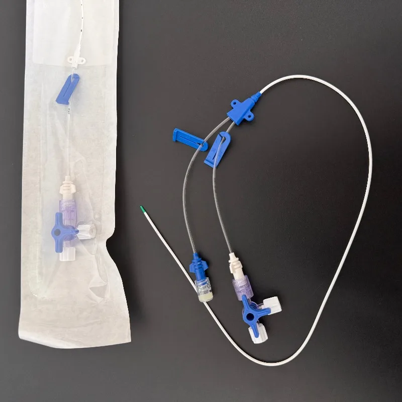 5Fr Double Lumen Umbilical Venous Catheter Sterile Neonatal Vascular Catheter with Stopcock Valve for Infant Medical Use
