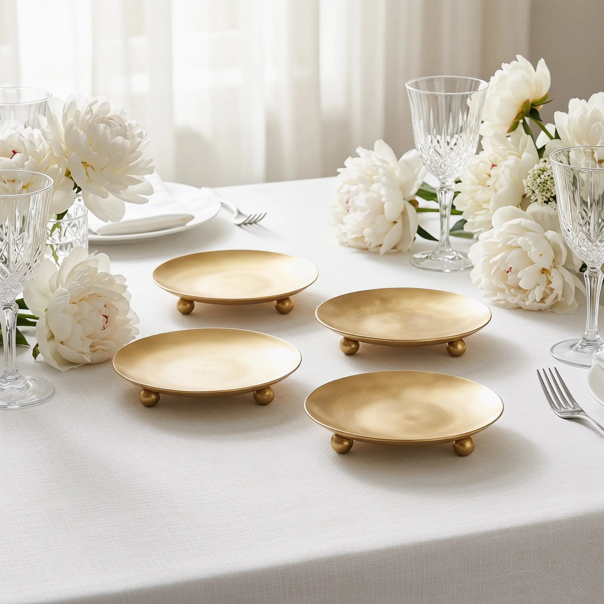 Wedding Support - 4 Stück Eisen-Kerzenhalter im Vintage-Amerikanischen Stil,