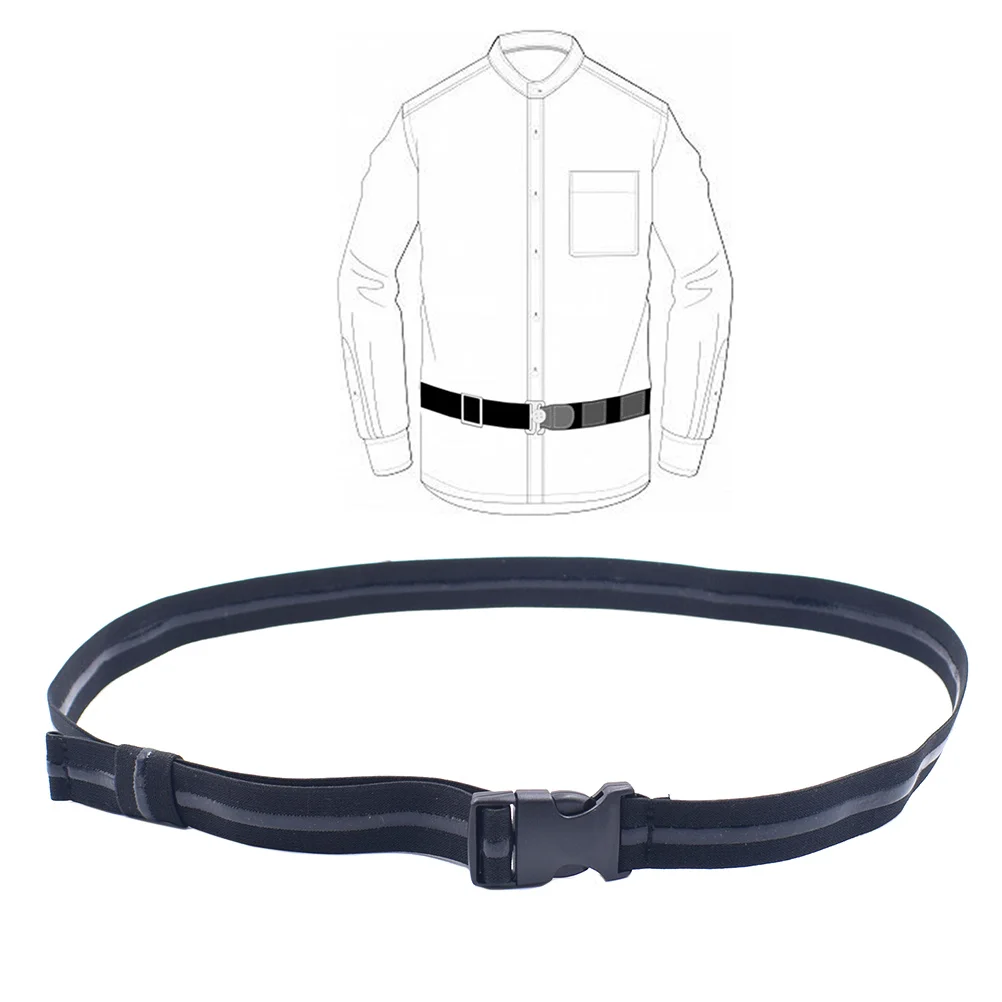 حزام قميص قابل للتعديل للجنسين مضاد للتجاعيد للارتداء الرسمي ملابس احترافية متينة وقفل قميص مرن غير قابل للانزلاق