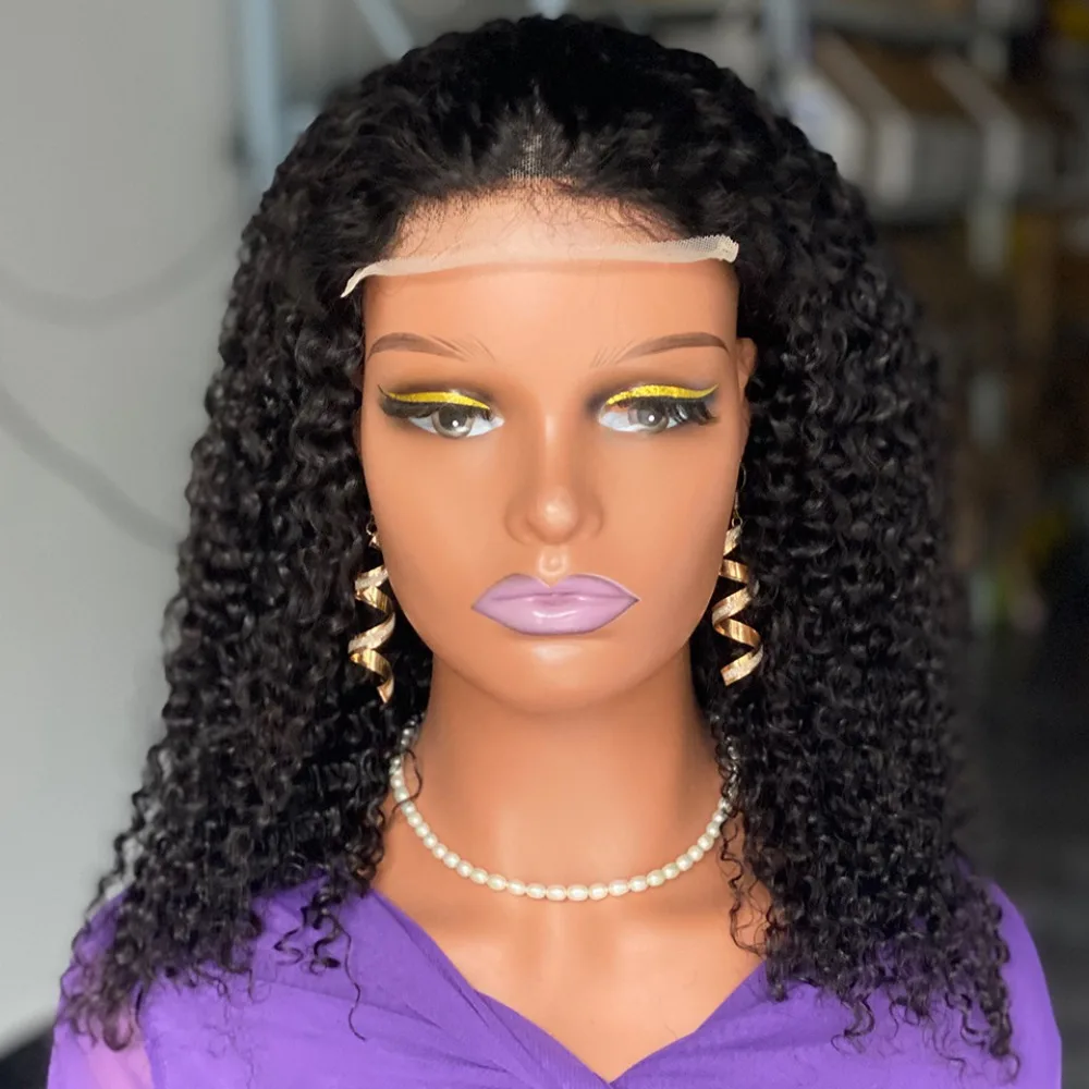 16 Zoll 5x5 Lace-Frontalperücke, Jerry Curl, Echthaar, kleberlose Perücke, natürliche Farbe, brasilianisches Remy-Haar, 200 % Dichte, für Frauen, für den täglichen Gebrauch – Detail 6