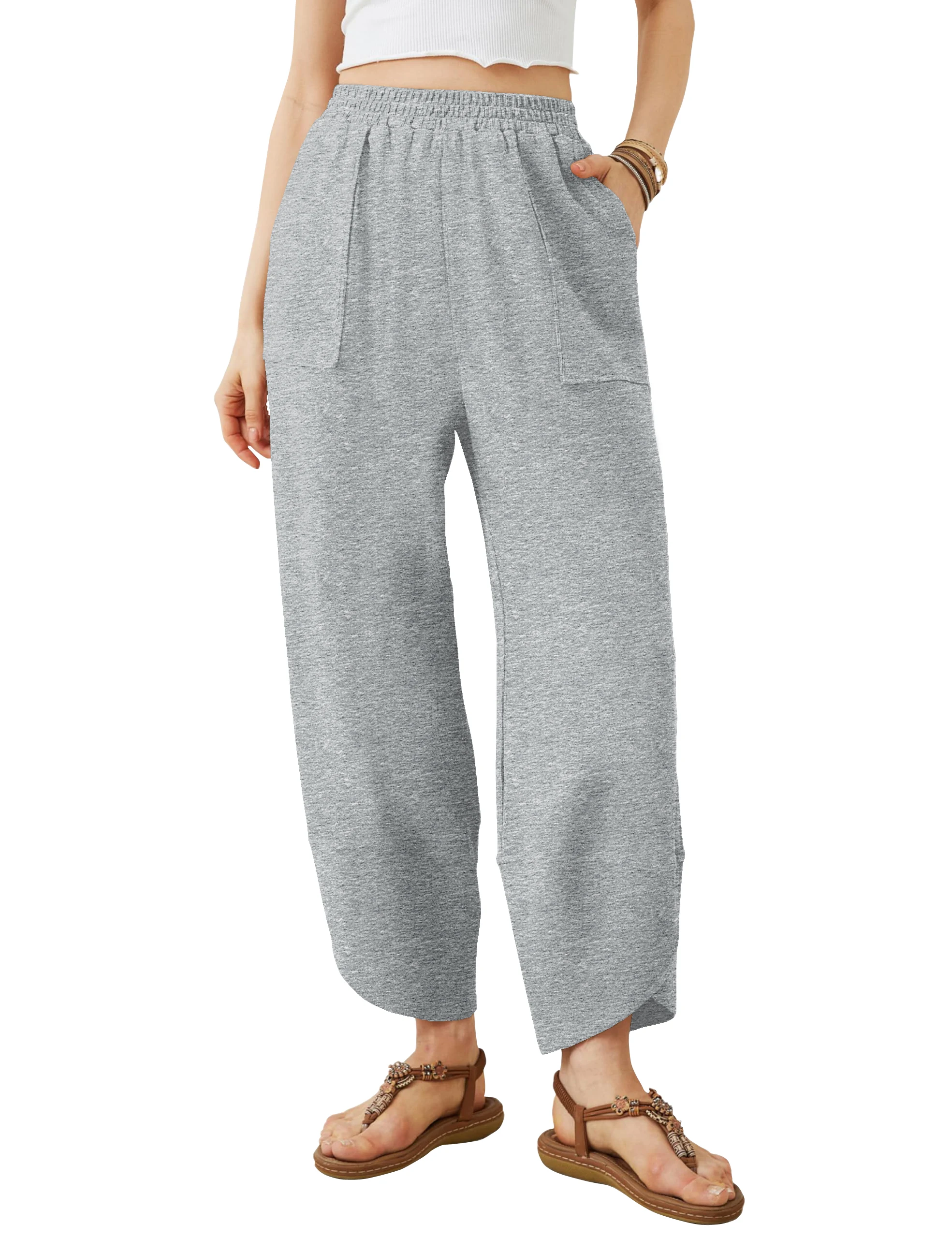 

Women's Black & Gray Casual Joggers Loose Fit Summer Tapered Pants Comfortable & Stylish