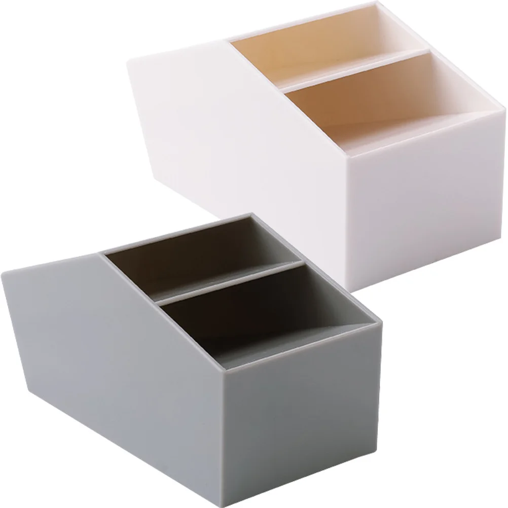 

2Pcs Desktop Multifunctional Pen Holder Premium Material Multi-Layer Storage Box Office Organizer Student