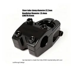 BMXRACING bmx  bicycle parts  Bike stem （25.4mm）