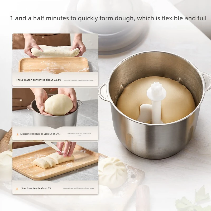 Unisex 2026 New Electric Meat Grinder Stainless Steel, Mincer Dough Kneader Blender Combo Simple Operation Long Lasting Home Use