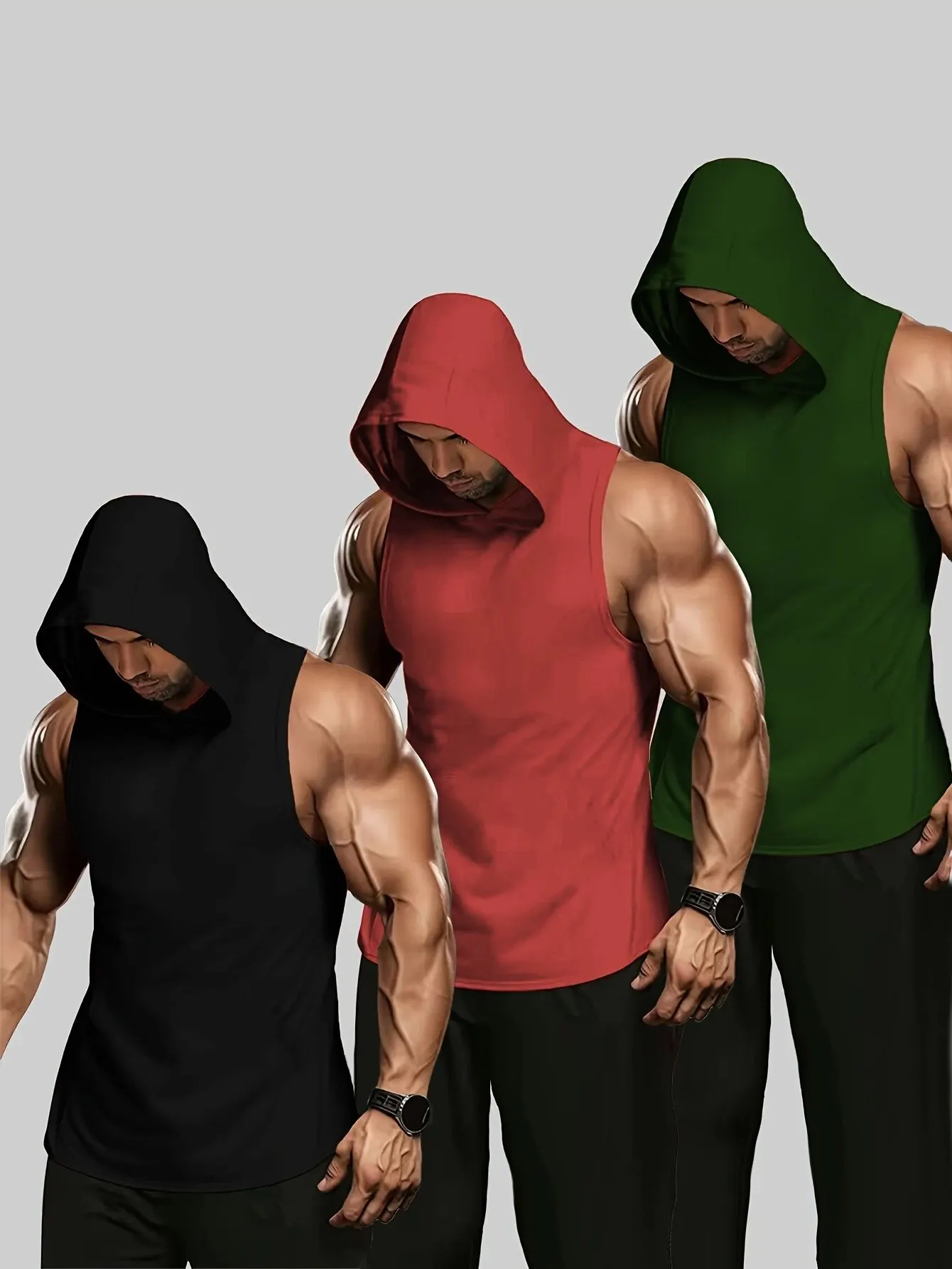 Conjunto de camiseta sin mangas, camisas cómodas informales sólidas para verano, ropa para hombre, chaleco de entrenamiento, camiseta