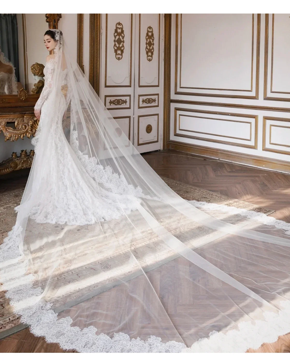 Onelife Abiti da sposa eleganti in pizzo Nuovo abito da sposa con strascico per ingresso Abito lungo in tessuto Svel di alta qualità Robes de mariée