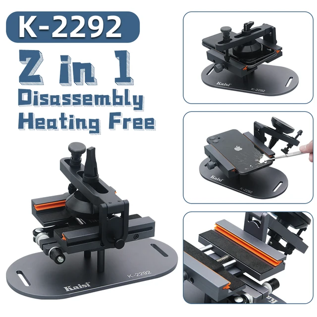 Kaisi K-2292 2 w 1 telefon komórkowy darmowe ogrzewanie ekran LCD Splitter szybkie usuwanie separacja oprawa naprawa szklana pokrywa mocowanie