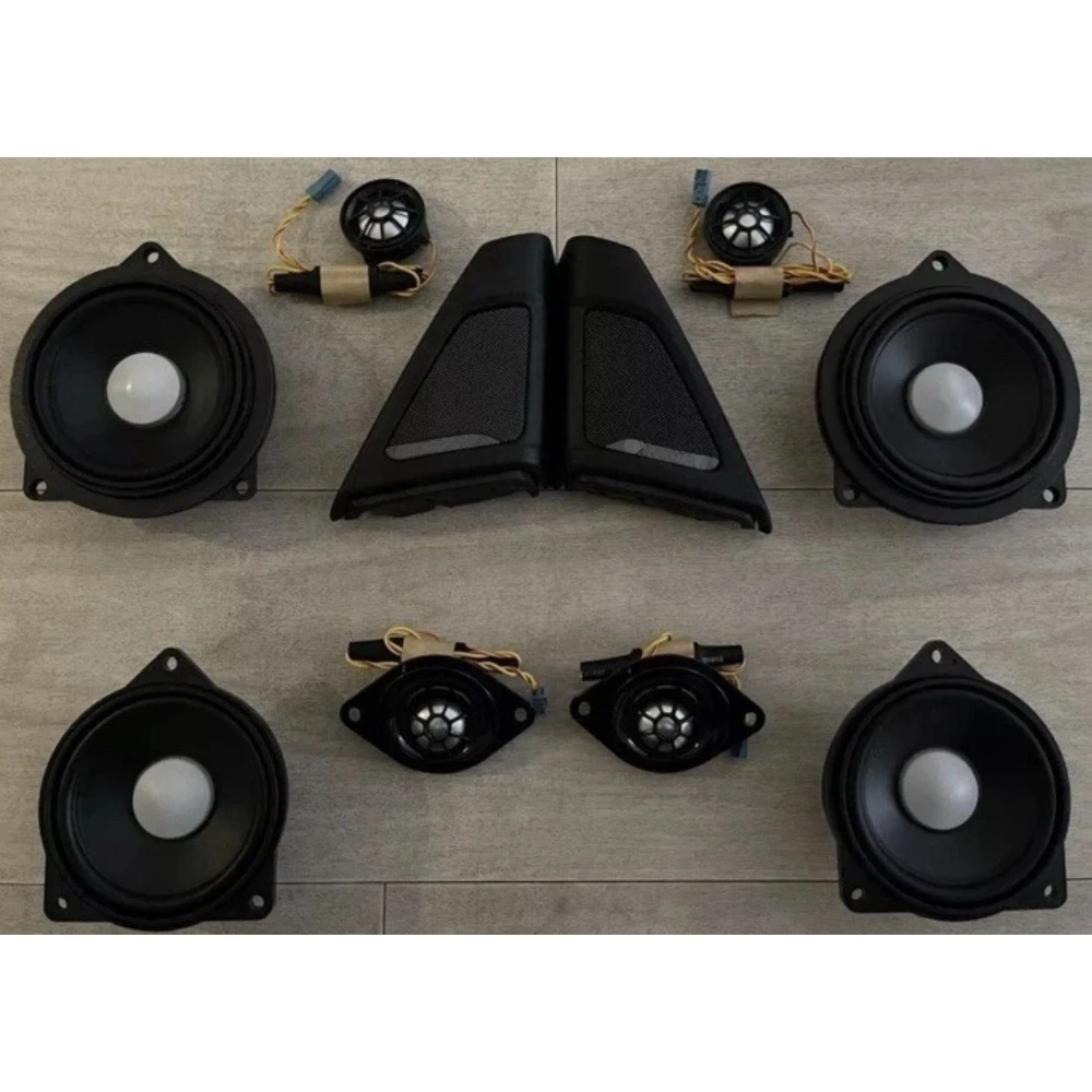 10 Pcs Speaker Tweeter Set For BMW F10 5 SERIES 2010-2017 HK Brand TOP HIFI SPEAKERS FRONT & REAR SET NEW OEM