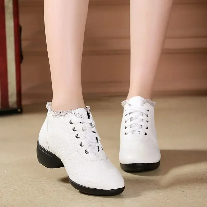 Fashion Jazz Dancing Shoe for Women Rubber Sole Salsa Dance Shoes Sneakers Ladies Modern Square Dance Shoe for Women Latin Shoes