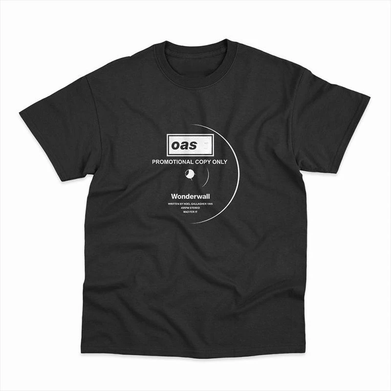 

Nouveau T-shirt À Manches Ladies Pajamas Hommes Oasis Oasis Band Rock American Simple Record Print En Pur Coton