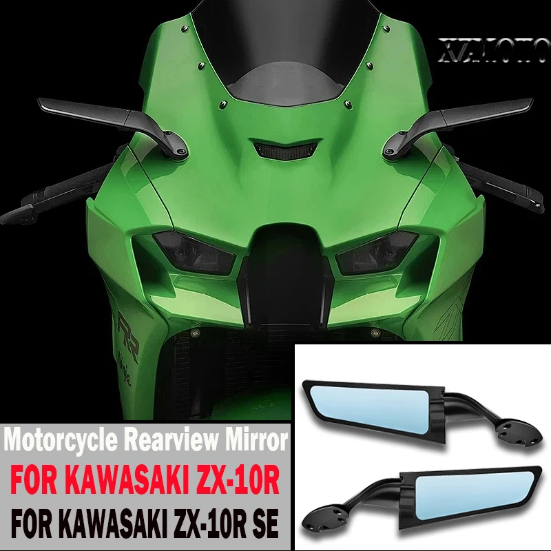 

For Kawasaki Ninja ZX10R ZX-10R SE ZX10RR ZX-10RR ZX 10 R RR Motorcycle Adjustable Aluminum Rearview Mirrors Wind Wing Mirrors