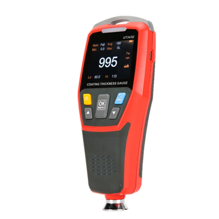 UT343D UNI-T Digital Coating Thickness Gauge High Accuracy 0~1250um Car Tool