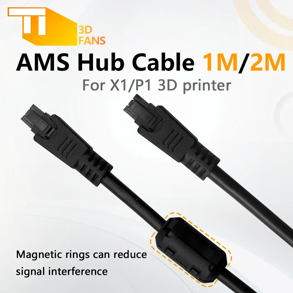 

6-контактный кабель для передачи данных серии X1/P1/H2D, 1 м/2 метра, соединение AMS HUB AMS для лаборатории Bambulance X1C P1S P1P H2D, детали 3D-принтера