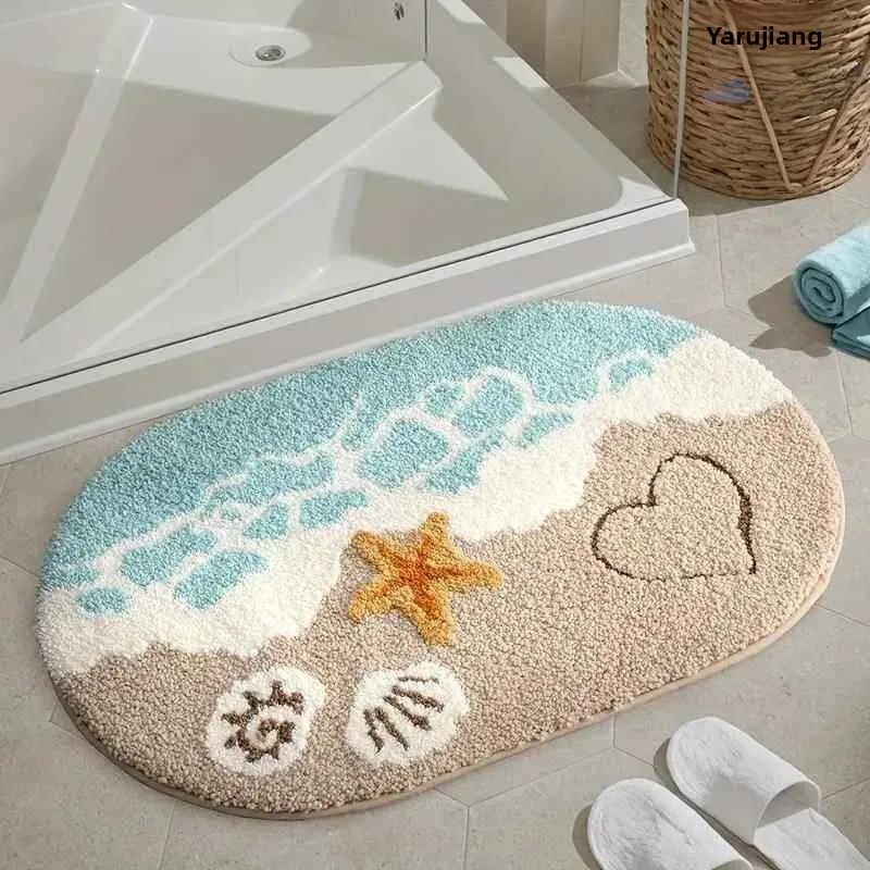 2025-new-wave-design-cashmere-bathroom-mat-bedroom-anti-slip-water-absorbent-bedside-rug-mat-eva-bottom-back-customizable-hom