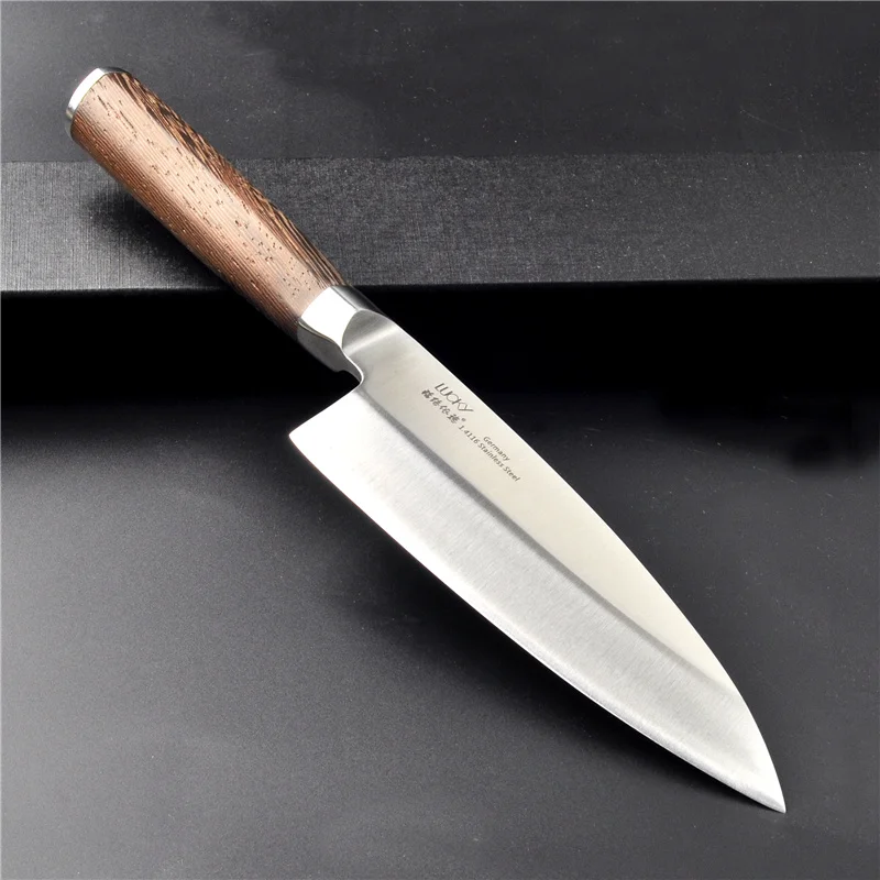 Super Sharp Durable Japanese Cut Fish Head Tools Deba Butcher Knives Heavy With Wood Cover Saya Scabbard Sheath