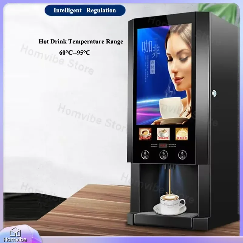 Commercial Electric Touch Screen Fully Automatic Coffee Maker Machine Instant Coffee Vending Machine for Office Home Kitchen