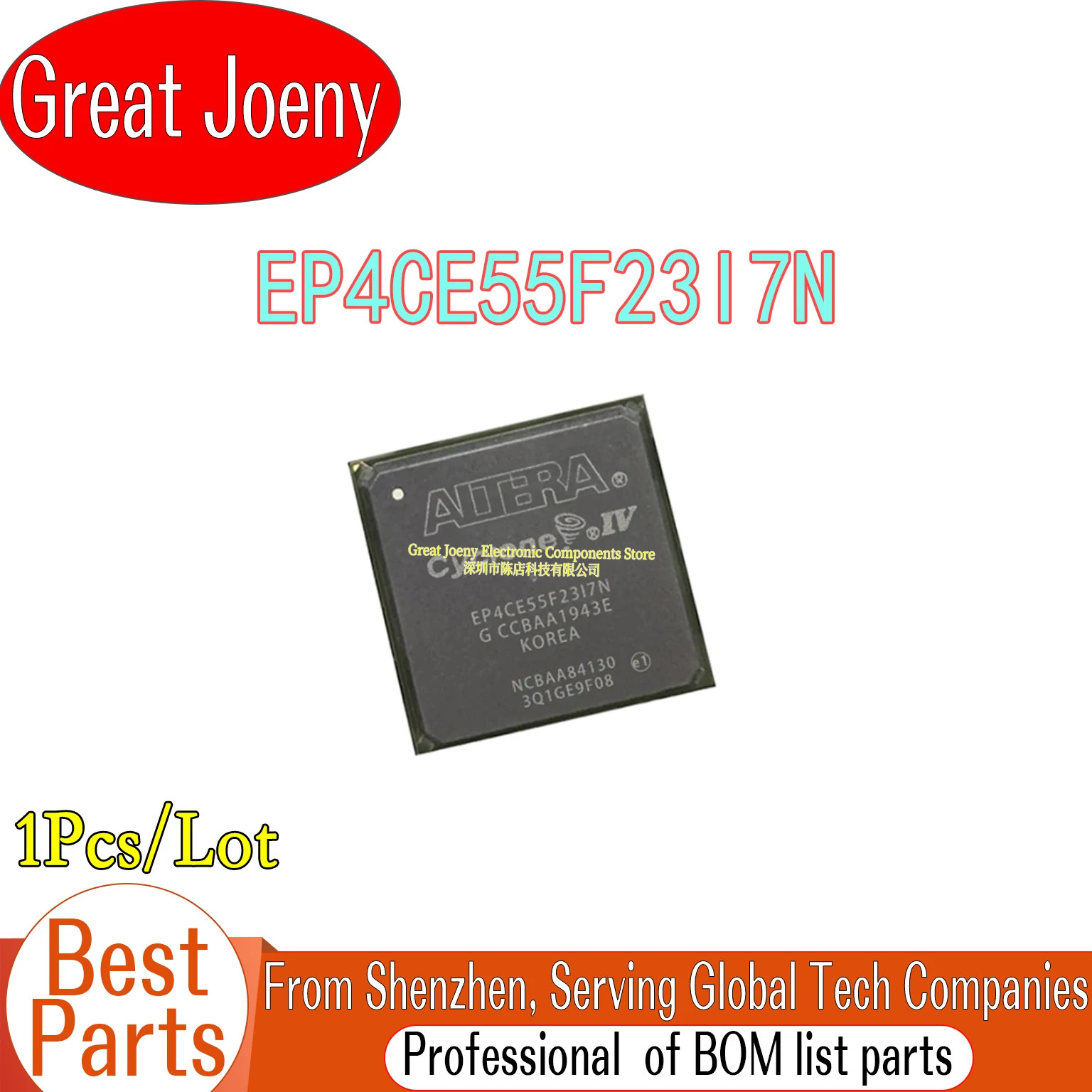 

100% New Original EP4CE55F23 EP4CE55F23I7N EP4CE55F23I7 IC Chipset FBGA-484