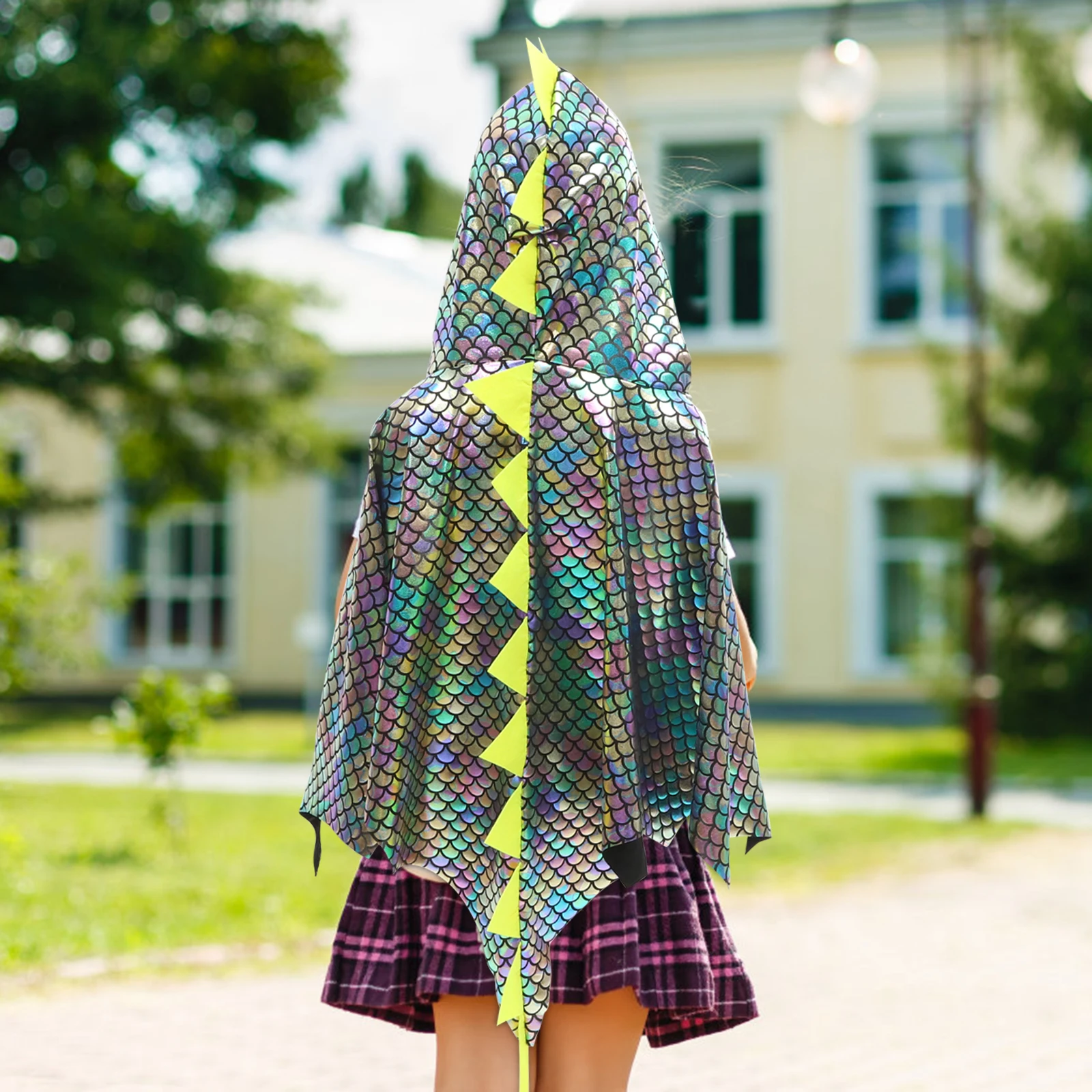 

Dinosaur Cape Outfits Accessories Costume Dress up Cloak Knitting Hooded Miss Costumes