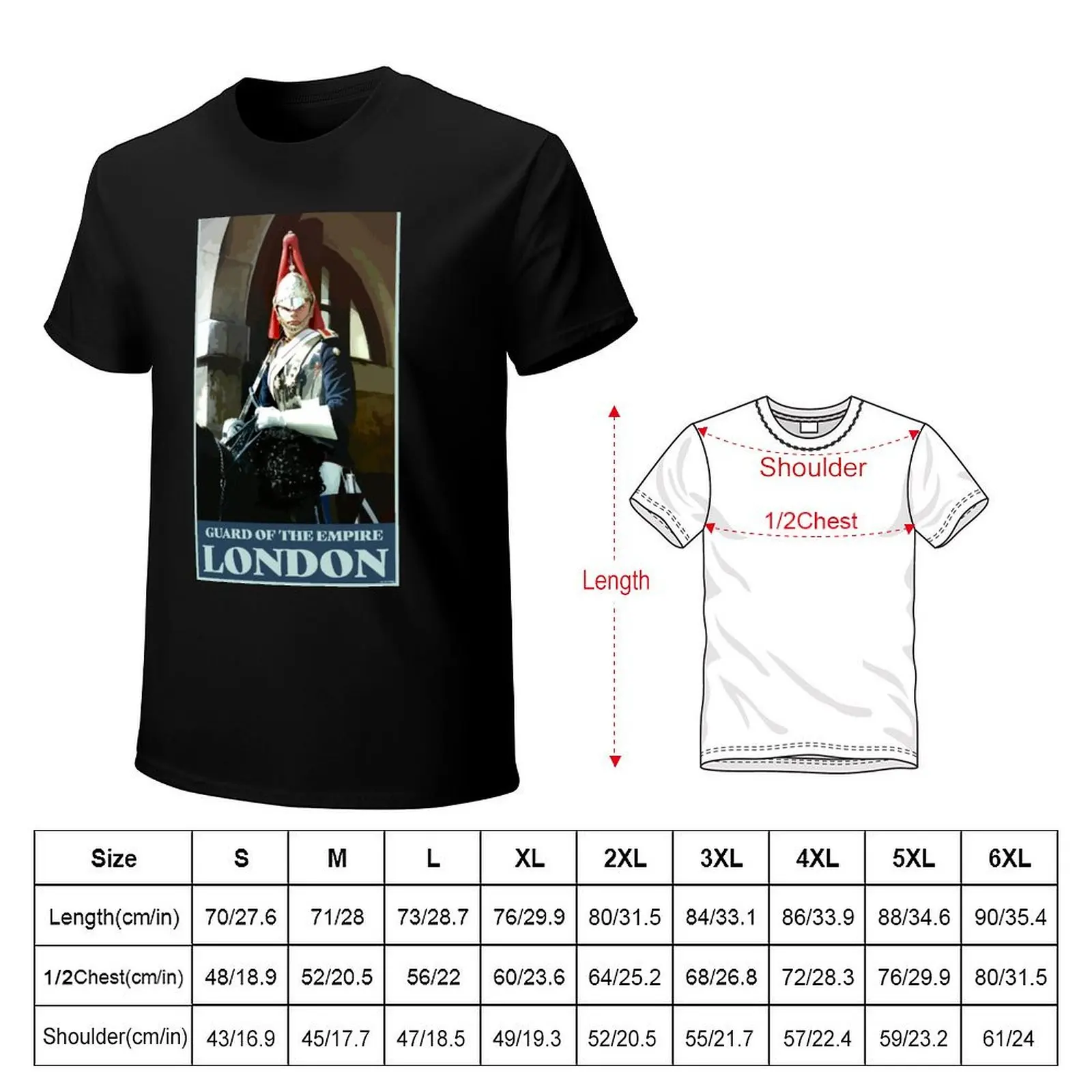 Horse Guard London T-Shirt cotton t shirts man 100% T-Shirt