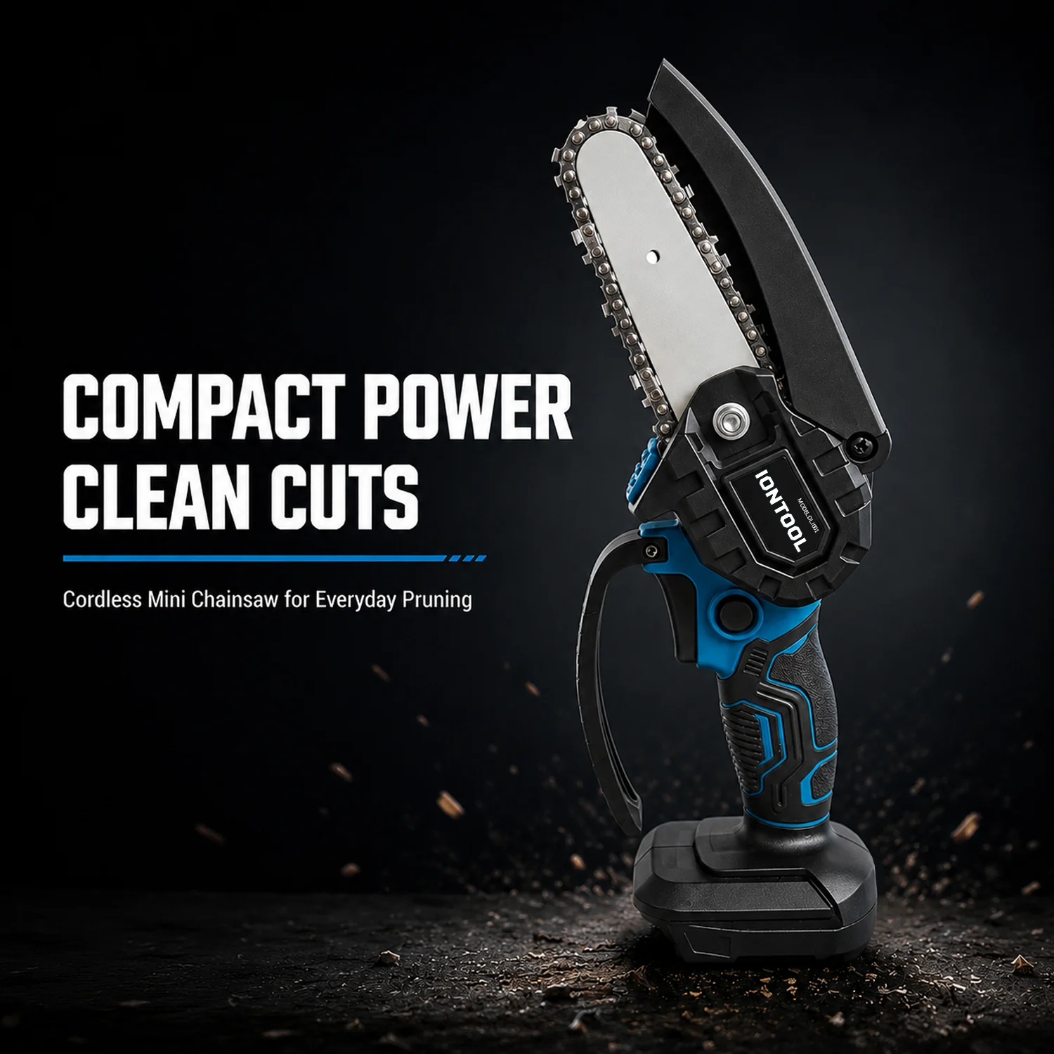 IONTOOL 4 Inch Chain Saw Lightweight Durable Compact Brushless Cordless For 18V Battery Home Yard Pruning Tool