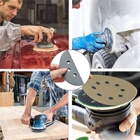 Y50A-60Pcs 5-Inch Sanding Disc Sets, Hook&Loop 5-Inch 8-Hole Combination (800/1000/1500/2000/3000/5000) Sandpaper