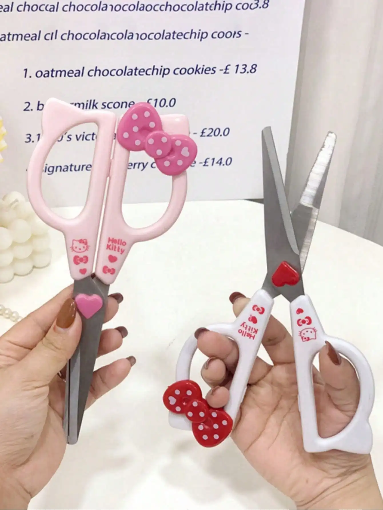 

1/2pcs Hello Stainless Kitty Steel Scissors, Cute Stationery, Handicraft Multi-purpose Fabric Scissors Perfect gift
