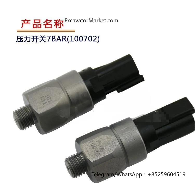 High Quality For XCMG XE85/XE215/XE235 pressure sensor 7bar (100702) oil sensor high quality excavator accessories