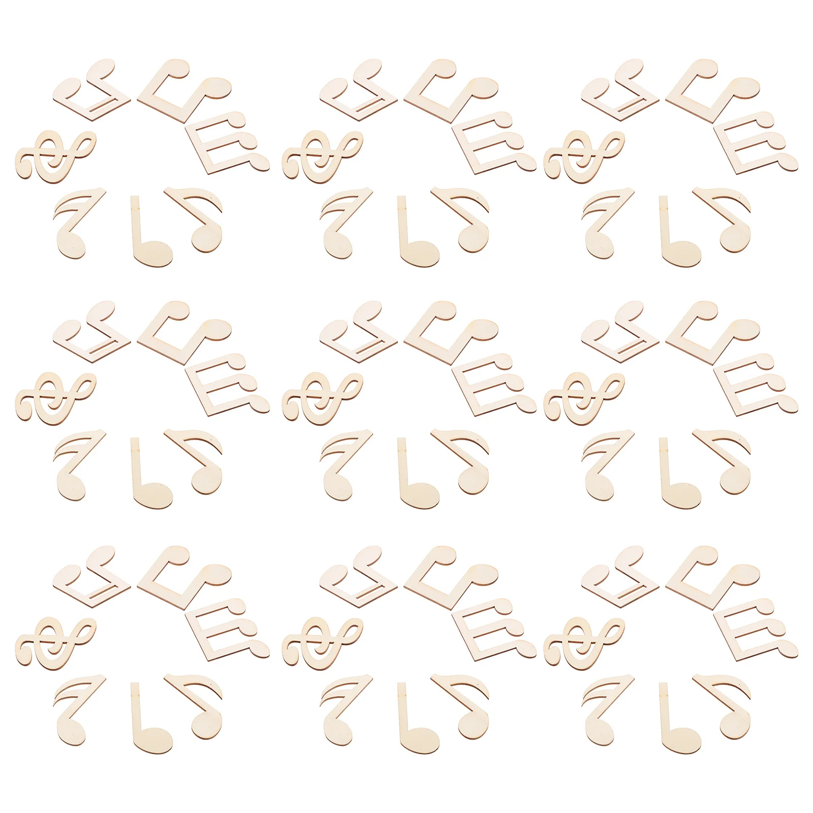 

50Pcs Music Notes Wooden Cutouts Large 55Mm Unfinished Wood Slices Blank for DIY Crafts Wedding Home Decor Music Note Decor