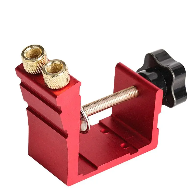 Jig con foro tascabile con vite con foro tascabile e morsetto Jig Drill Guide Jig Plug, localizzatore di fori obliqui a 15 gradi per la lavorazione del legno