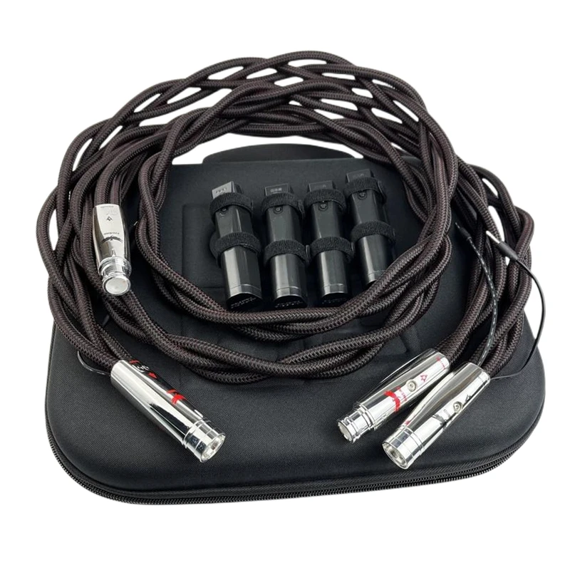 Hi-end FireBird XLR Balaned Cable Solid PSS Pure Silver HiFi Audio Interconnect Line with Noise-Dissipation System