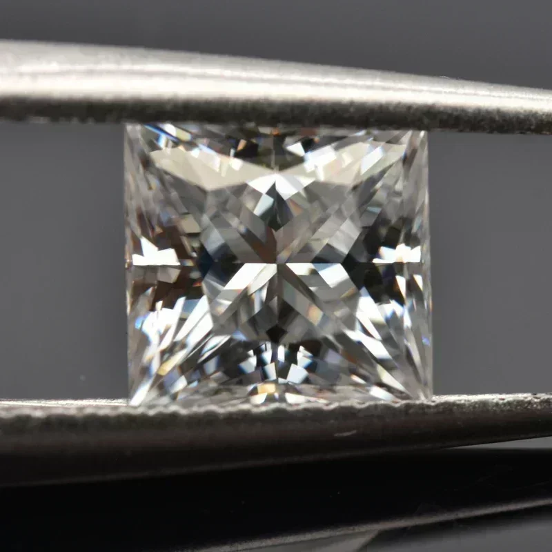 

Муассанит, свободный камень D, цвет, огранка принцессы VVS1, тестер диаметром, бусины из драгоценных камней для изготовления ювелирных изделий своими руками с сертификатом GRA