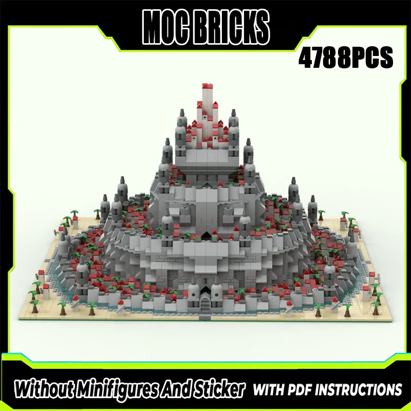 

Знаменитый фильм Moc, строительный блок, модель сцены, замок Минас Тирит, модульный строительный блок, детский подарок, игрушка, набор «сделай сам», сборка