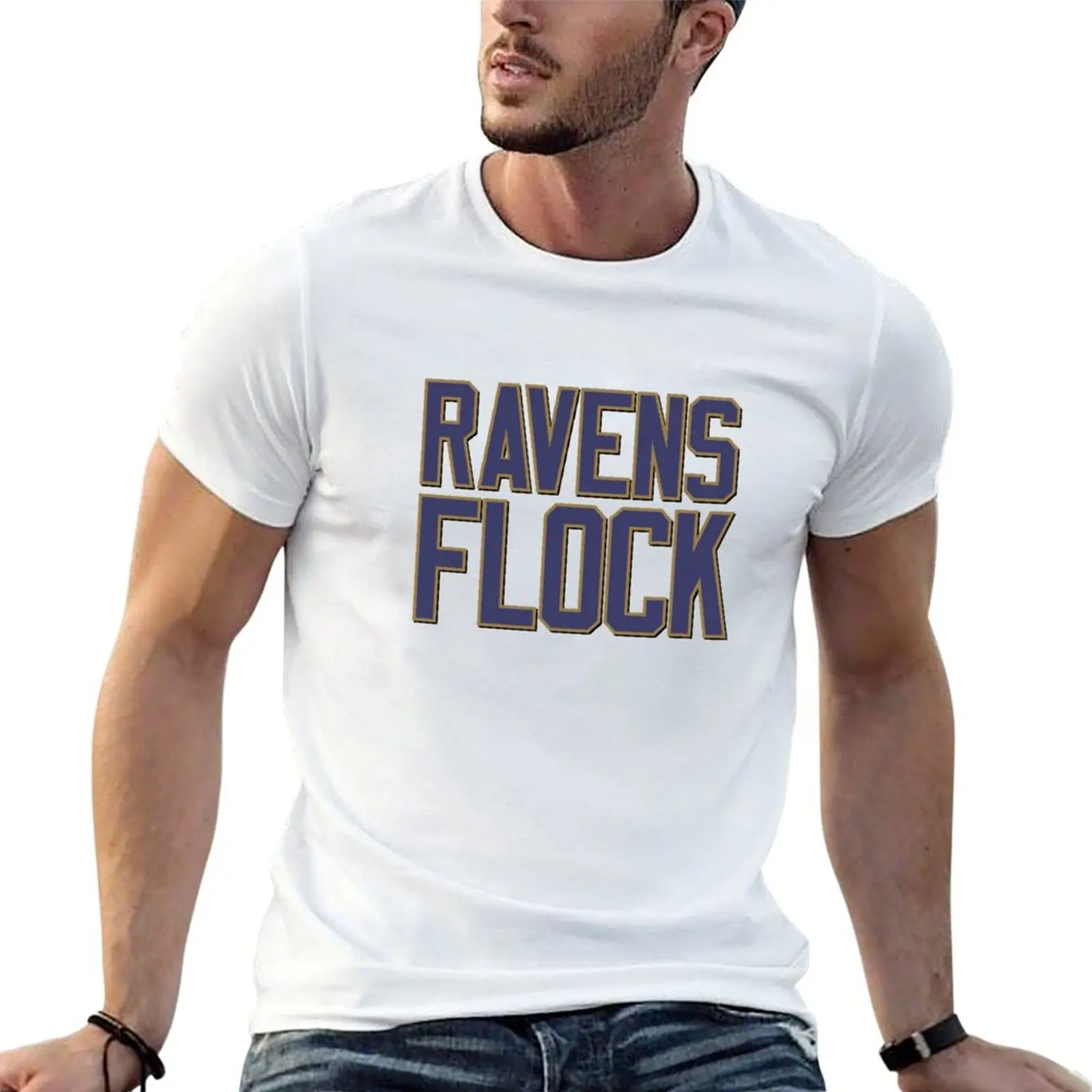 Ravens Flock T-Shirt Sweat Absorbing Sports Tee Shirt