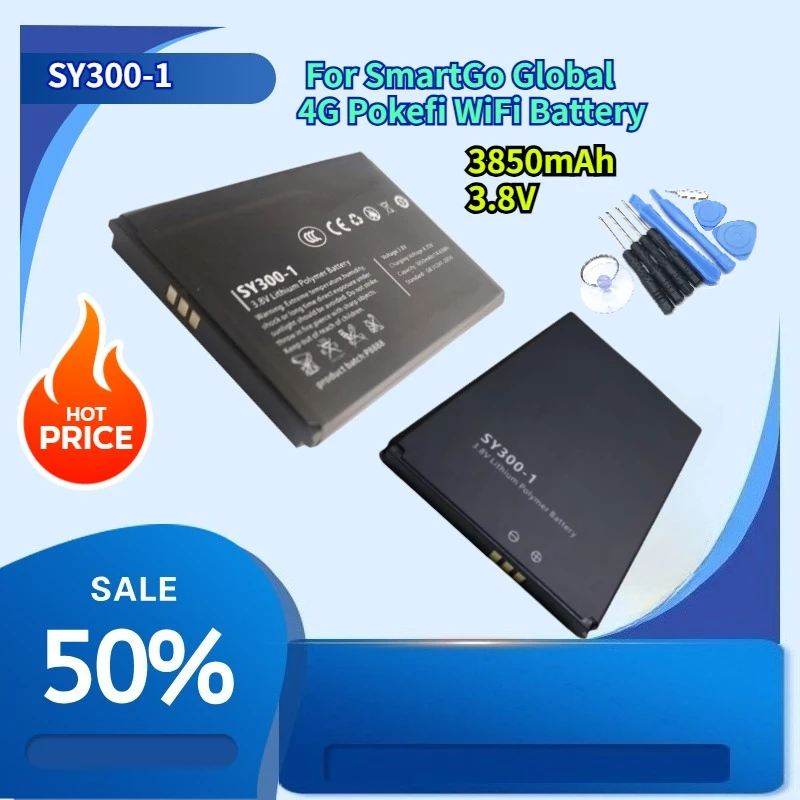 

Высококачественная новая батарея 3850 мАч 3.8В SY300-1 для SmartGo Global 4G Pokefi WiFi