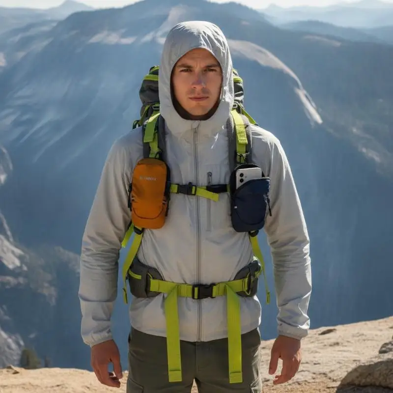 Bolsa de brazo para actividades al aire libre, apta para todas las estaciones, con correa para mochila, impermeable, resistente y duradera, para guardar el teléfono y la botella de agua, ideal para senderismo, correr y acampar en invierno.